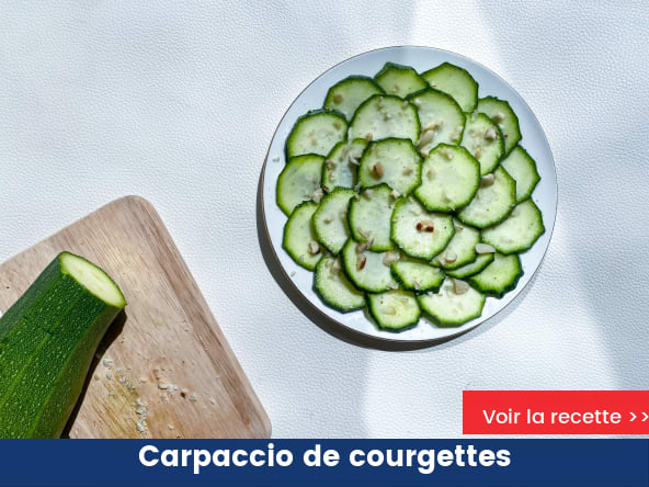 Carpaccio de courgettes